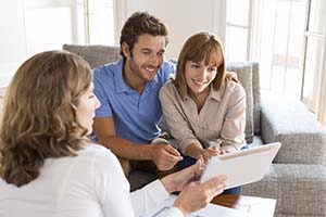 Homeowners working with a Realtor